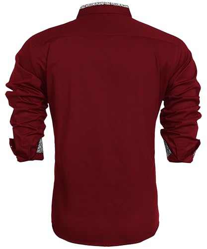 Image of Mens Shirt | Black Cotton Blend Casual | Regular Fit | Full Sleeve | Printed Spread Collar | Solid Plain Style | Summer Office Wear | Stylish Shirt for Men