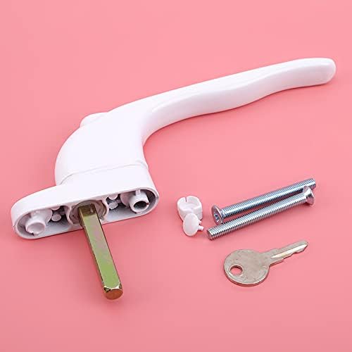 window handle， White Aluminum Alloy with Locks Universal Door Handle Key Locking for Double Glazing Kid Security Lock