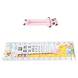 [iplusmile] 用足測定ツール コンパクト携帯型 パンダ柄 足長測定ゲージ 新生児から幼児対応 家用 素材 付属身長シール付き