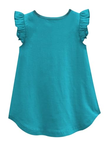 Image of A.T.U.N. (All Things UBER Nice) Girl's Polyester Regular Fit Solid Round Neck Knee Length Regular Top