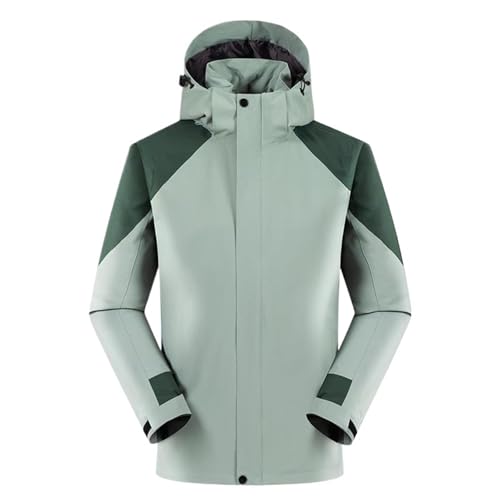 XIUsheUA Chaqueta cortavientos para hombre Chaqueta impermeable de viaje otoño for hombre y mujer, informal, cortavientos, unisex(Green,(AS) S or (EU) XS)