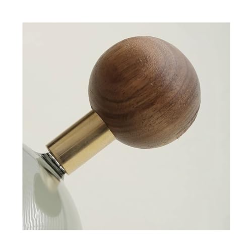 Tetera eléctrica de vidrio resistente al calor con asa de madera miniatura 3