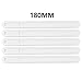 Full Expansion Drawer Slide 10 Pcs Draw Rail Plastic Drawer Slides Cabinet Cupboard Drawer Runners 180 235 298mm Draw Runners Replacement Parts Household(White 180mm)