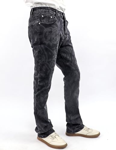 Y2k Skinny Jeans Men Graphic Printed Pants Denim Goth Jeans Vintage Hip Hop Slim Fit Pants Streetwear3