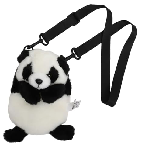 Sac bandoulière panda en peluche confortable pour femme sacoche de plage originale unique