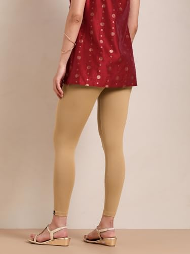 Image of TWIN BIRDS Super Stretchable Cotton Elasthane Fabric Ankle Length Leggings for Women