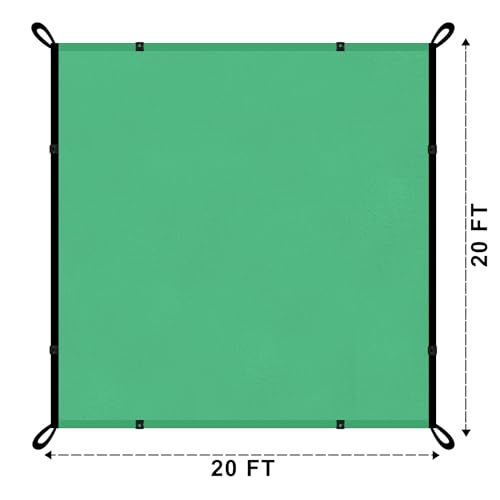 Image of Newtone Multipurpose Shade Net /Green Net - 75% Sunblock (20 ft x 20 ft) | UV Stabilized & Heavy Duty | Ideal for Terrace, Lawn, Balcony & Greenhouse - Green Color