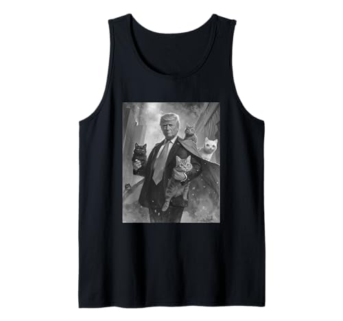 Trump Cat Rescue Hero Funny Cat Lover Tank Top