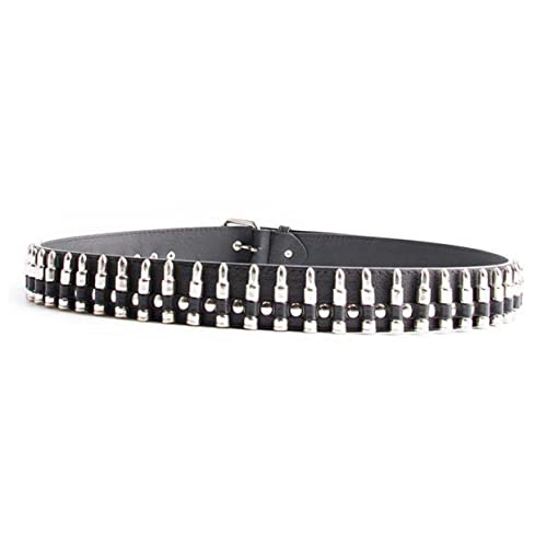 Men's Punk Style Bullet Belt Versatile Waistband in Black Adjustable Fashion Belt for Casual Formal Wear Unique Design for Jeans and Trousers3