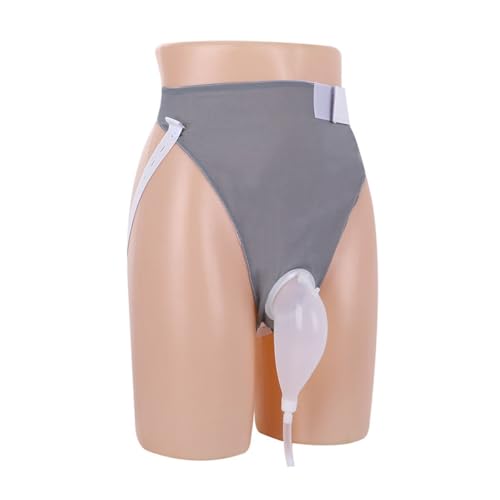 Catéter Externo Para Hombres Reutilizable Silicona Botellas de orina Colector de Orina Con 2 Bolsas de Catéter de Orina (Hombres Gris)