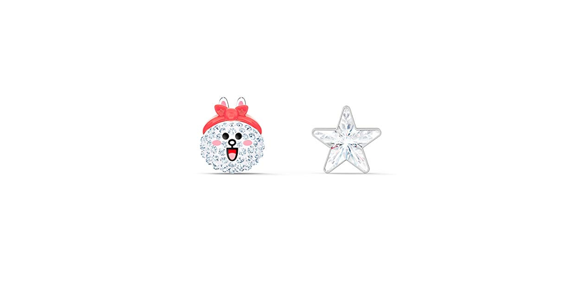 【めぐ】スワロフスキー　ピアス　ラインフレンズ めぐ】スワロフスキー ピアス ラインフレンズ いつも一緒に