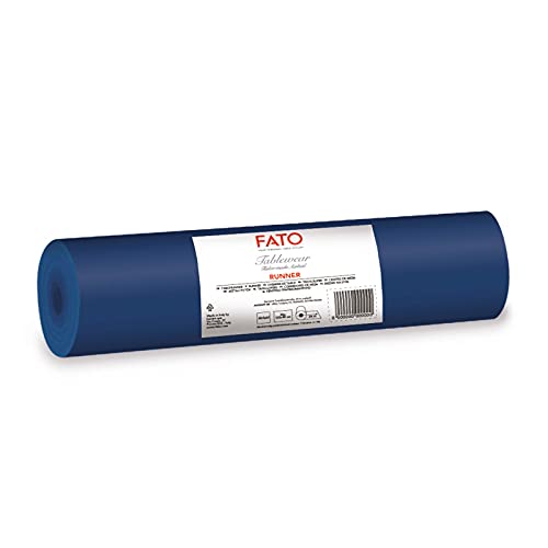 FATO - Traves de Mesa, Efecto Textil, Tamaño 0.4x24 m, precortado cada 1.20 m, Paquete de 20 Traves, Papel Seco, Airliad, Alta Calidad, Color Azul Medianoche