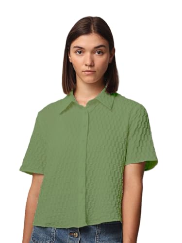 Image of Zilcon Women's Half Sleeve Button Down Women Shirts | Western Tops for Women Stylish | White Shirt for Woman
