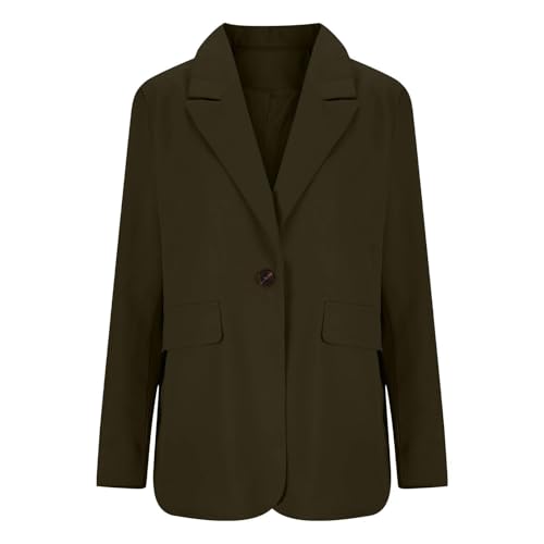 Womens Casual Blazers Business Casual Dressy Long Sleeve Single Button Open Front Jacket Lightweight Blazer Work Coat3