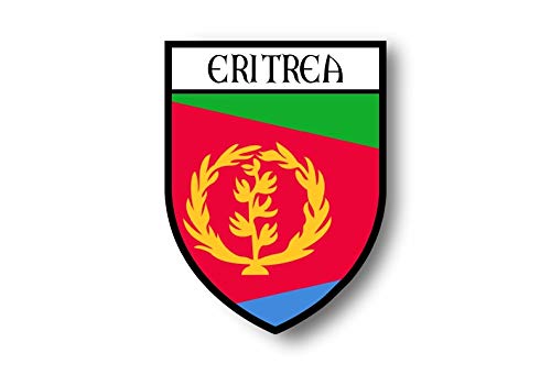 Akachafactory Autocollant Sticker Voiture Moto Blason Ville Drapeau erythree erythreen