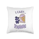 I Cast Pspsps Funny Fantasy Wizard Magic Cute Cat Lover Meme Throw Pillow