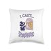 I Cast Pspsps Funny Fantasy Wizard Magic Cute Cat Lover Meme Throw Pillow