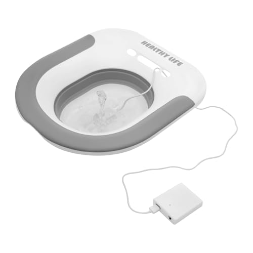 Electric Sitz Bath for Toilet Sitz Bath Hemorrhoids Postpartum Foldable Sitz Bath Yoni Steam Bath Seat Portable Hip Bath Bowl Wide Ergonomic Cushion for Hemorrhoid Postpartum Recovery