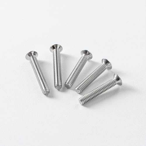 5/32-32 X 1-1/4 '' (50 Pezzi) Vite A Testa Piatta, Phillips Drive, Acciaio Inossidabile 304 18-8, Finitura Lucida, Filettatura Completamente A Macchina - 4