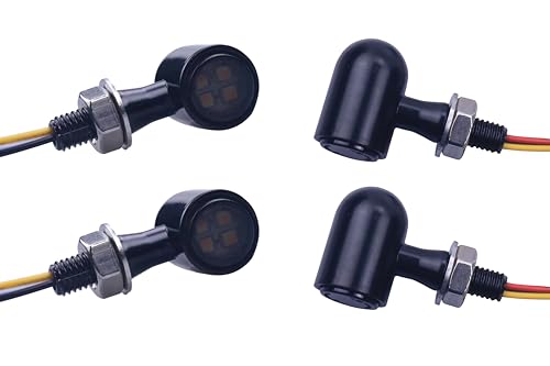 LIUJJYH Universal Motorcycle Front Rear LED Turn Signals, Mini Brake Tail Lights Compatible with Harley K-a-w-a-s-a-k-i Triumph Suzuki Honda Yamaha