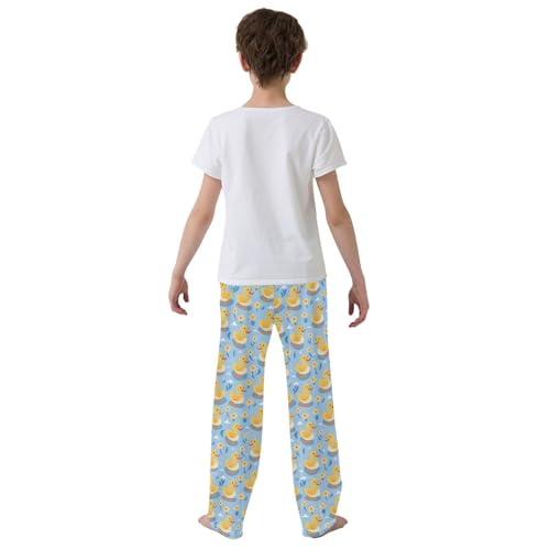 Duck Pajamas Bottoms with Pockets Comfy Pjs Sleepwear Elastic Waistband Pajamas Pants Lounge Pants for 6-14 Years3