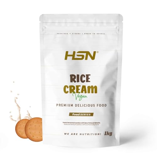 HSN Crema de Arroz | Galletas 1Kg | 100% Harina de Arroz Pregelatinizada con Textura Extra-Fina y Cremosa | Sin Azúcares Añadidos | No Incluye Dosificador | No-GMO, Vegana, Sin Gluten