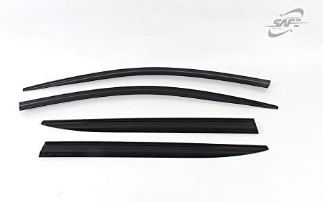 Safe Smoke Window Visor Sun Rain Vent Guard 4 Pcs Set Compatible with Hyundai Santa Fe 2019~ Out Channel Visor