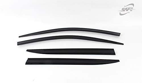 Safe Smoke Window Visor Sun Rain Vent Guard 4 Pcs Set Compatible With Hyundai Santa Fe 2019~ Out Channel Visor #TOP1