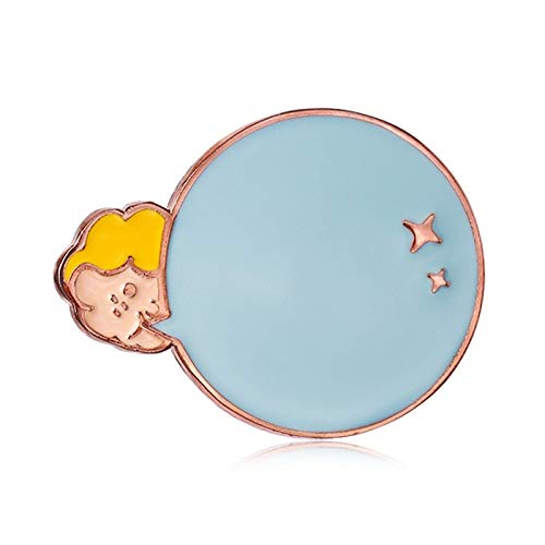 NYKK Femmes Broche et pin Broche Pins for Les Femmes Bubble Cute Girl émail Broche Accessoires Vêtements for Femmes Cadeau Doux Broche (Color : Blue) Cover