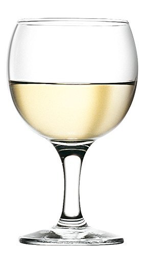 Pasabahce Bistro White Wine Glass from The Original from Turkey, Clear | Stylish & Elegant Glassware Ideal for Serving Wine, Champagne or Other Beverages | Dishwasher Safe (165 ml, 6 Pcs).