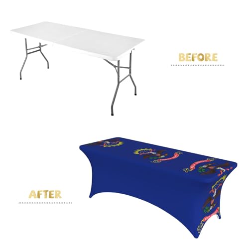 Nappe de table extensible 1,8 m lavable motif drapeau Dakota du Nord