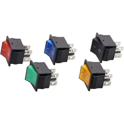 Interrupteur à bascule verrouillable KCD4 16A avec indicateur bleu 250VAC