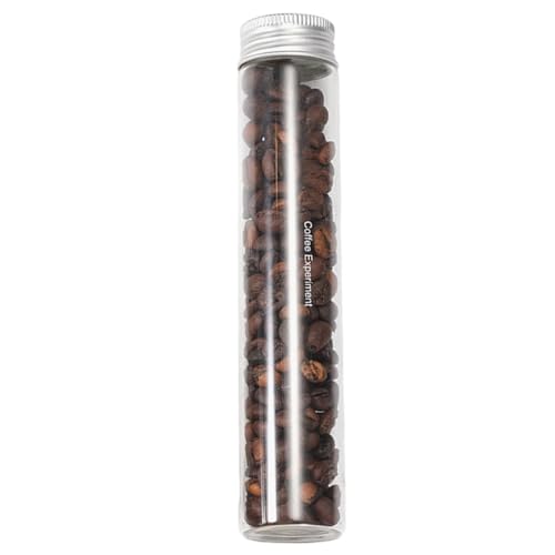 Luftdichte Kaffeebohnenspeicher | Kaffeebohnenhalter, Spender Keeper Flasche Ständer klarer Röhrchen zum Einpacken von Zucker gemahlenen Tee Süßigkeiten Mehl