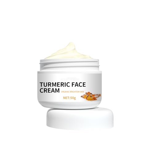 Crema Facial Blanqueadora Cúrcuma,Crema Eliminadora Manchas Oscuras Cúrcuma,Cremas Facial Antiarrugas de Cúrcumas,Cremas Reparadora Hidratante Cúrcumas,Seguro,Suave y Eficaz 50G