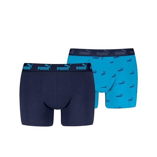Confezione da 2 pezzi da uomo PUMA Men\'s Elements Boxer, Blue Combo, M (2er Pack)