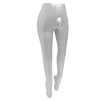 Ciieeo Inflatable Model Lower Body Leg Mannequin Trouser Male Mannequin Half Body Men Manikins Inflatable Display Silver Pvc