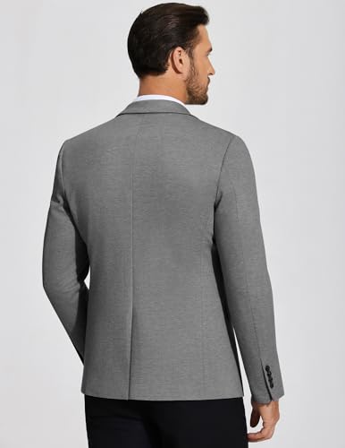 Image of COOFANDY Mens Casual Blazer Knit Sport Coat Lightweight Two Button Suit Jacket