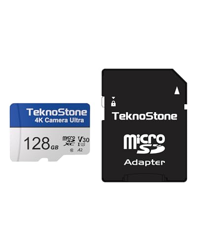 TEKNOSTONE 128GB Camera MicroSDXC TF Memory Card with Adapter 1 Pack