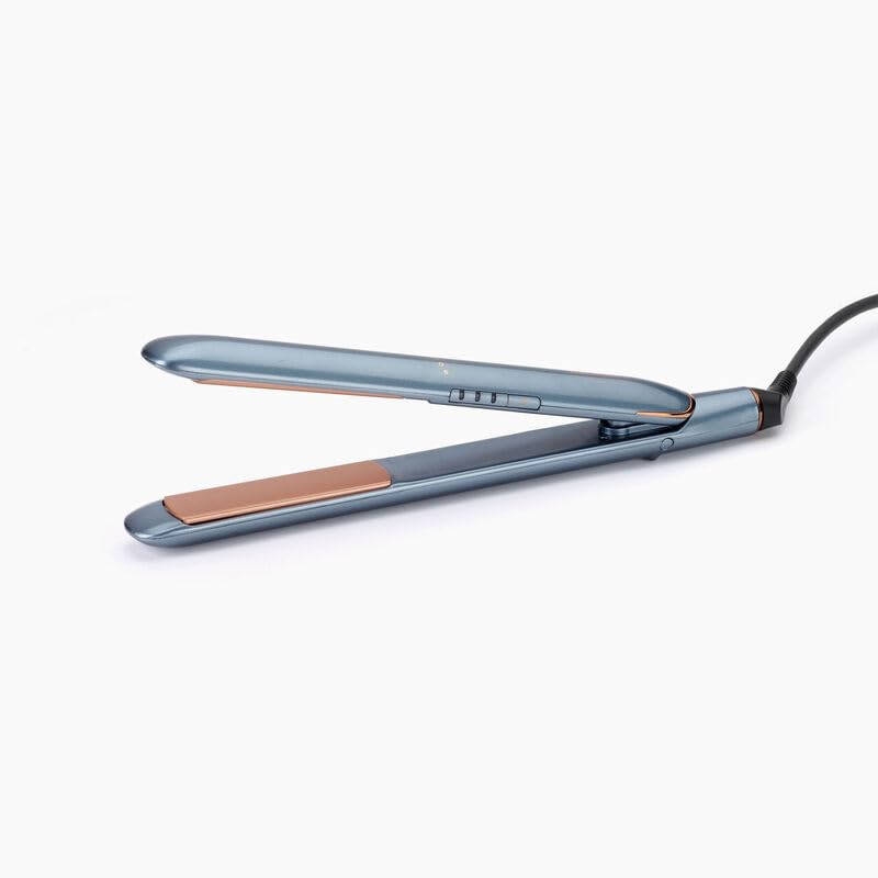 BaByliss Denim Luxe Hair Straightener | Diamond-Ceramic Plates for Smooth Shiny Hair | Fast Heat-Up & Adjustable Temperature | Frizz Control & Salon-Quality Finish ST251PSDE (UAE Version)
