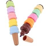 LALAFINA 10pcs Ice Cream Stackable Highlighters Cute Colourful Graffiti Marker Pen for Writing Drawing Office School Supplies Stationery