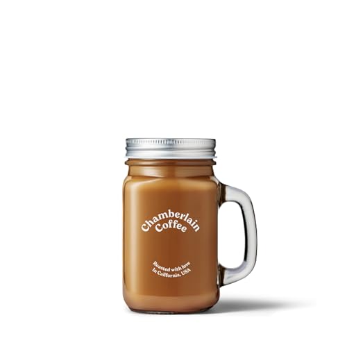 Chamberlain Coffee 16 Oz Mason Jar for Cold Brew, Iced Coffee & Matcha - Drinking Glass with Handle