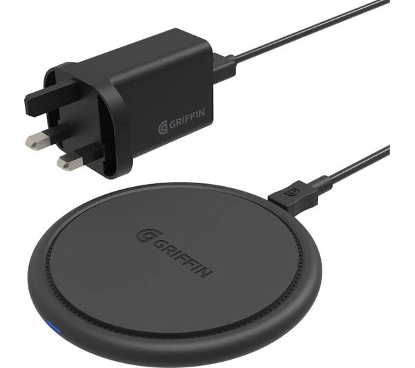 Computerstar GRIFFIN Wireless 10 Watt QI Fast Charging Pad UK Mains Charger + Cable