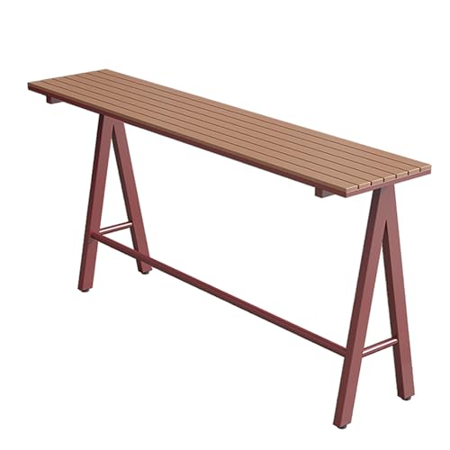 Mesa de bar al aire libre con marco de metal para uso en jardín y patio