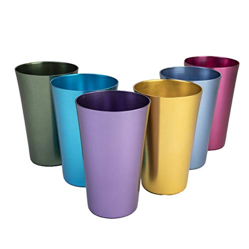 Set of Six Anodized Aluminum Tumblers - //coolthings.us