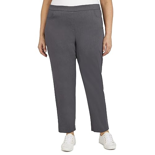Alfred Dunner Womens Allure Slimming Plus Size Stretch - Modern Fit Pants