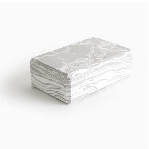 Yoga Block Marble Effect Non Slip High Density EVA Foam Brick Fitness Pilates Stretching