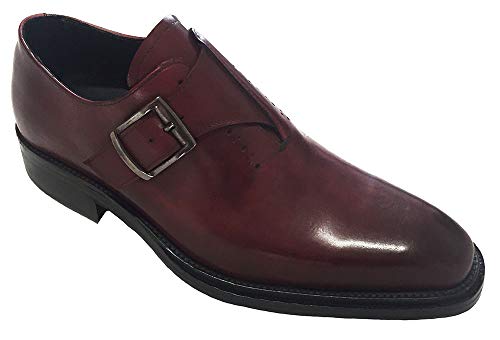 Zapatos hombre con hebilla de becerro patinado artesanal de lujo