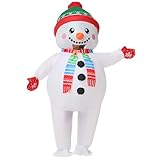 Arokibui Inflatable Snowman Costume Blow up Christmas Costume Party Halloween Holiday Suit Xmas Suit Christmas Decoration