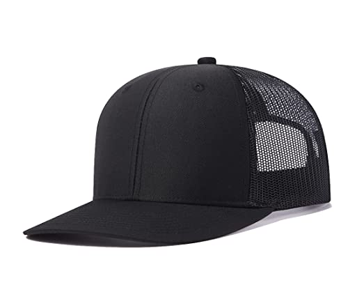 Image of Quanhaigou Trucker Hat - Mesh Snap Back - Unisex Adjustable Baseball Cap - Outdoor Hats for Men Women