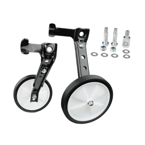 Anneome 1 Pair Bicycle Training Wheels Practice Wheel Bicycles Training Wheels for Bike Kickstand Wheel Handle Bike Support Balance Wheels Scooter Aluminum Alloy Black
